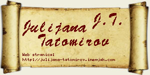 Julijana Tatomirov vizit kartica